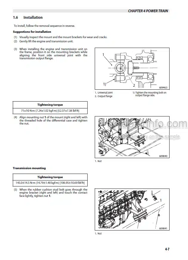 Photo 10 - Mitsubishi FD70NM Service Manual Forklift Chassis And Mast 99709-7C100