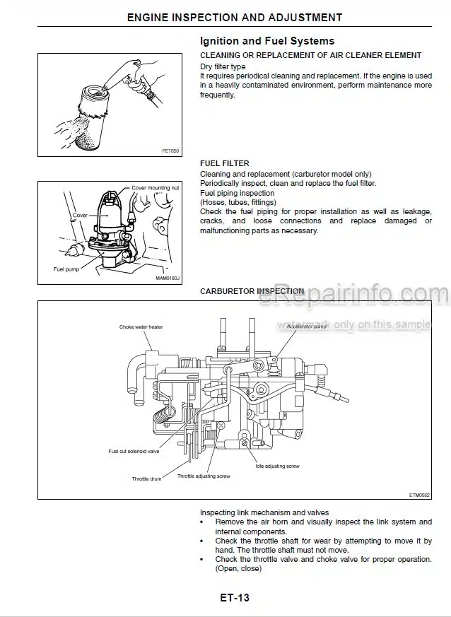 Photo 4 - Mitsubishi GK15 GK21 GK25 Service Manual Engine For Forklift 99789-73100