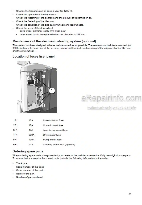 Photo 5 - Mitsubishi PWR30 Operating And Maintenance Instructions Forklift 51257797
