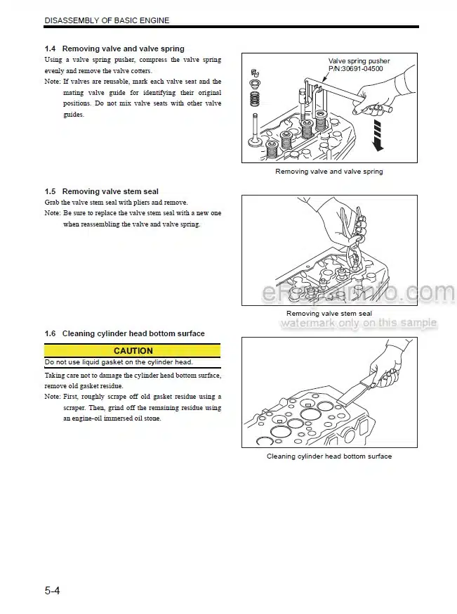 Photo 7 - Mitsubishi S4Q2 Service Manual Diesel Engine For FD10 FD14 FD15 FD18 Forklifts 99719-73100