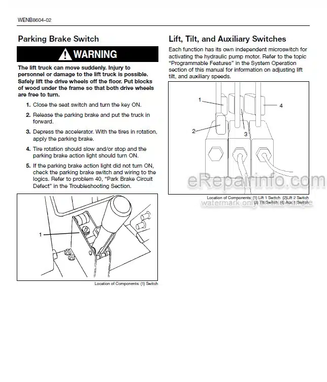 Photo 1 - Mitsubishi TR3000 Service Manual Control For Forklift WENB8604-02