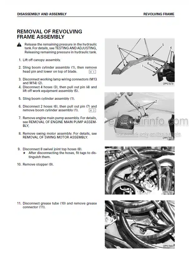 Photo 6 - Komatsu 158US-2 Shop Manual Hydraulic Excavator SEBM026504 SN 10001-