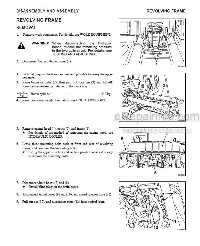 Photo 5 - Komatsu Avance PC300LL-6 Shop Manual Logging Excavator CEBM009500 SN 84001-