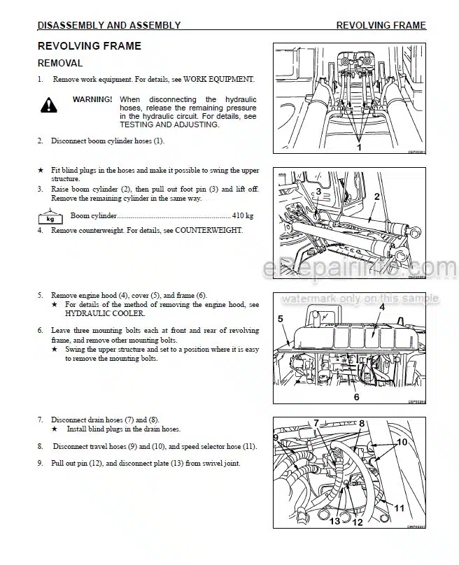 Photo 7 - Komatsu PC88MR-8 Shop Manual Hydraulic Excavator SEN04329-11 SN 5001-