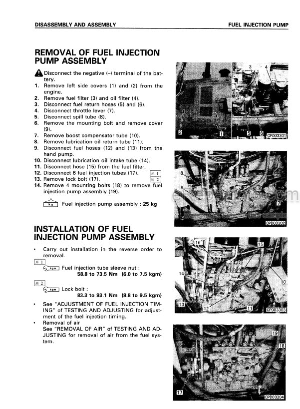 Photo 5 - Komatsu D155A-2 Shop Manual Bulldozer SEBM018602 SN 57001-