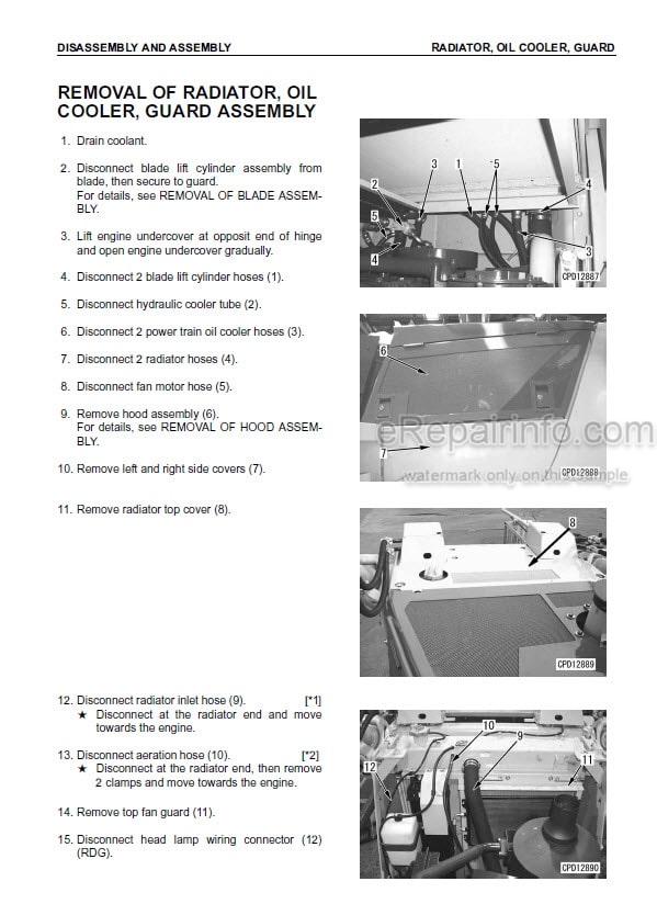 Photo 3 - Komatsu D155AX-5 Shop Manual Bulldozer SEBM034807 SN 76001-