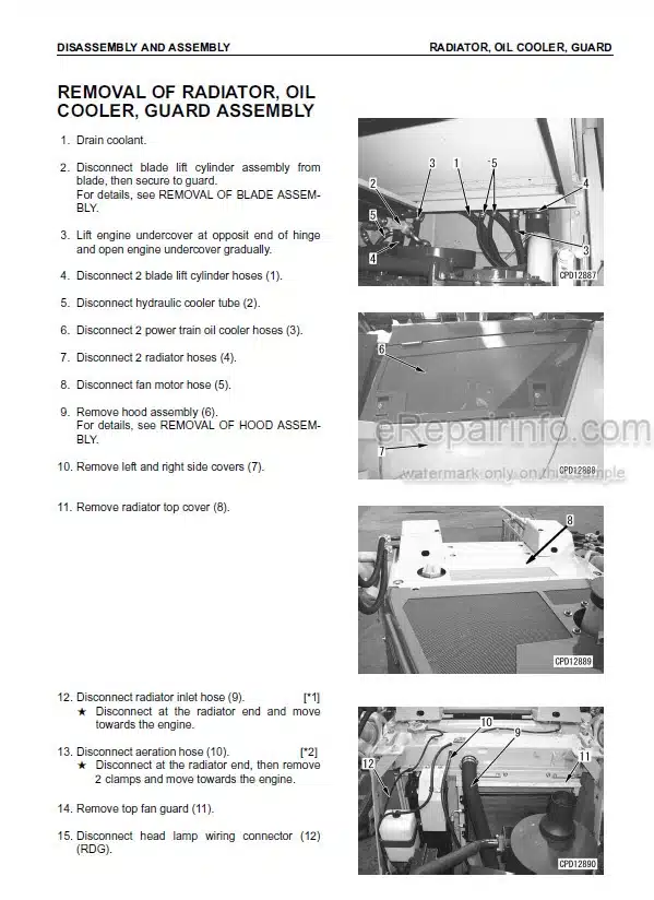 Photo 10 - Komatsu D155AX-5 Shop Manual Bulldozer SEBM034807 SN 76001-