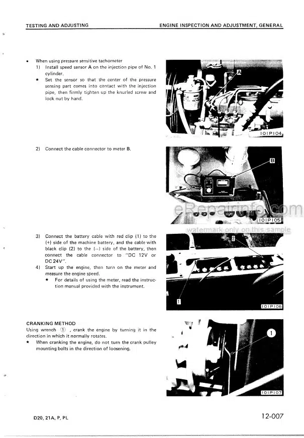 Photo 6 - Komatsu D20 D21A D20-PL5 D21P-5 Shop Manual Bulldozer SEBM0101D00 SN 45001- 45003-