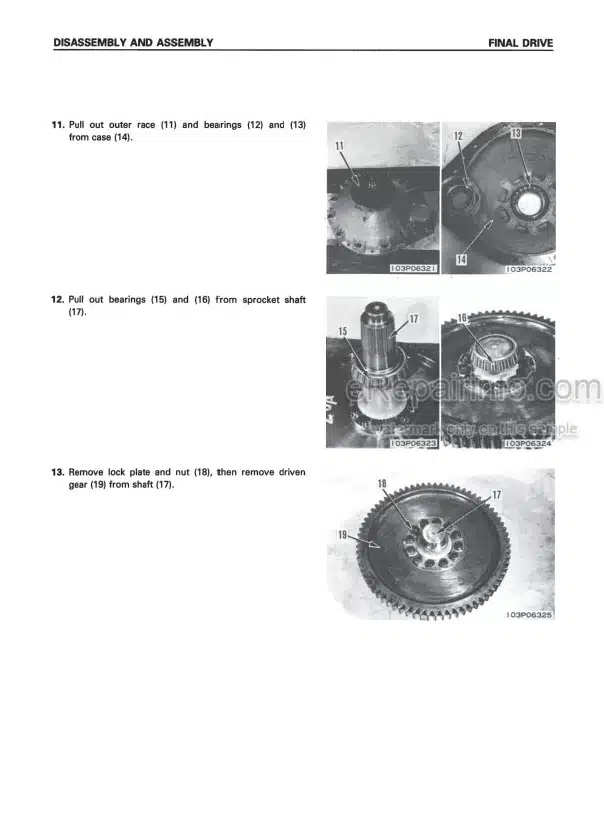 Photo 1 - Komatsu D21A-8 D21P-8 Shop Manual Bulldozer SEBM033605 SN 83001-