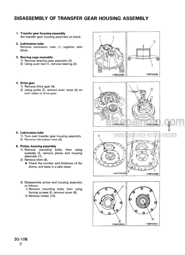 Photo 6 - Komatsu D275A-5 Shop Manual Bulldozer SEBM026307 SN 25001-