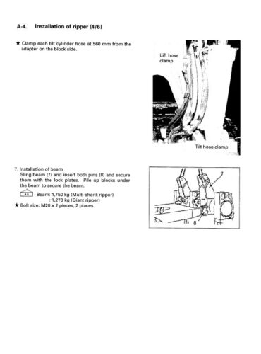 Photo 6 - Komatsu D275A-5R Field Assembly Instruction Bulldozer GEN00067-01 SN 35001-