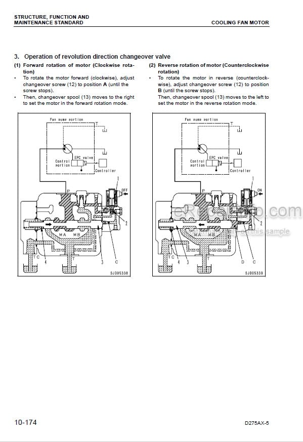Photo 4 - Komatsu D275AX-5 Landfill Specification Shop Manual Bulldozer SEBM032700 SN 20001-