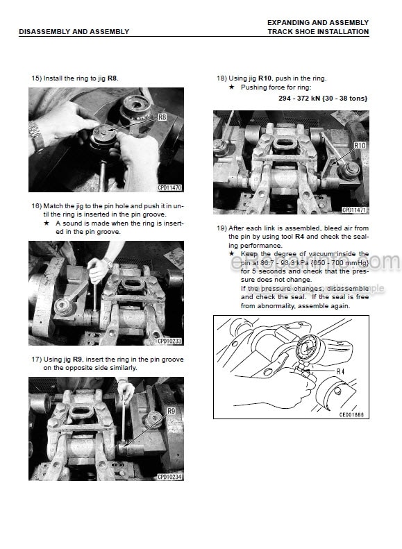 Photo 9 - Komatsu D375A-5 Shop Manual Bulldozer SEBM035200 SN 18200-