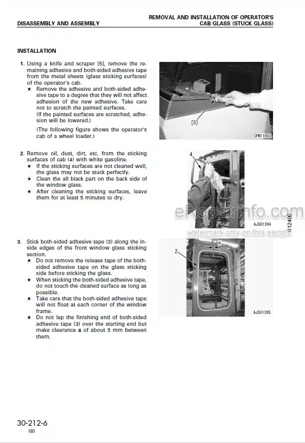 Photo 6 - Komatsu WB97S-5E0 Shop Manual Backhoe Loader WEBM008400 SN F30003-