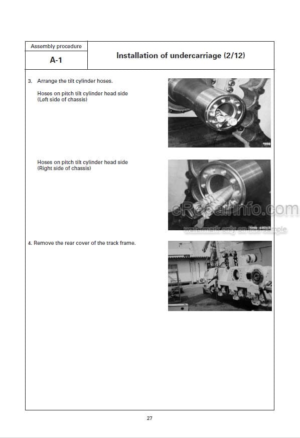 Photo 10 - Komatsu D475A-3 Field Assembly Manual Super Dozer SEAWD02302 SN 10601-