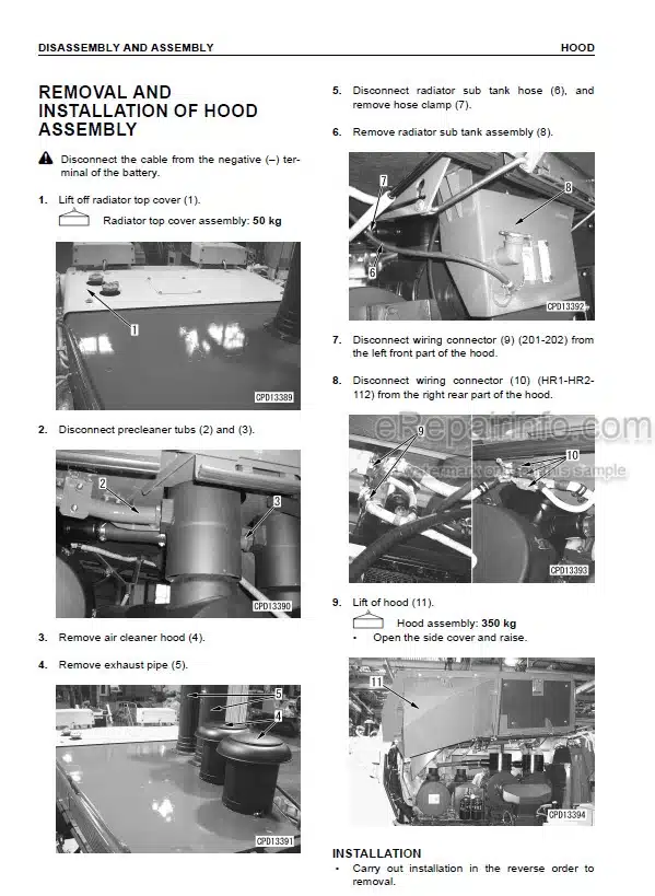 Photo 7 - Komatsu D475A-5 Shop Manual Bulldozer SEBM033705 SEBM033708 SN 20001-