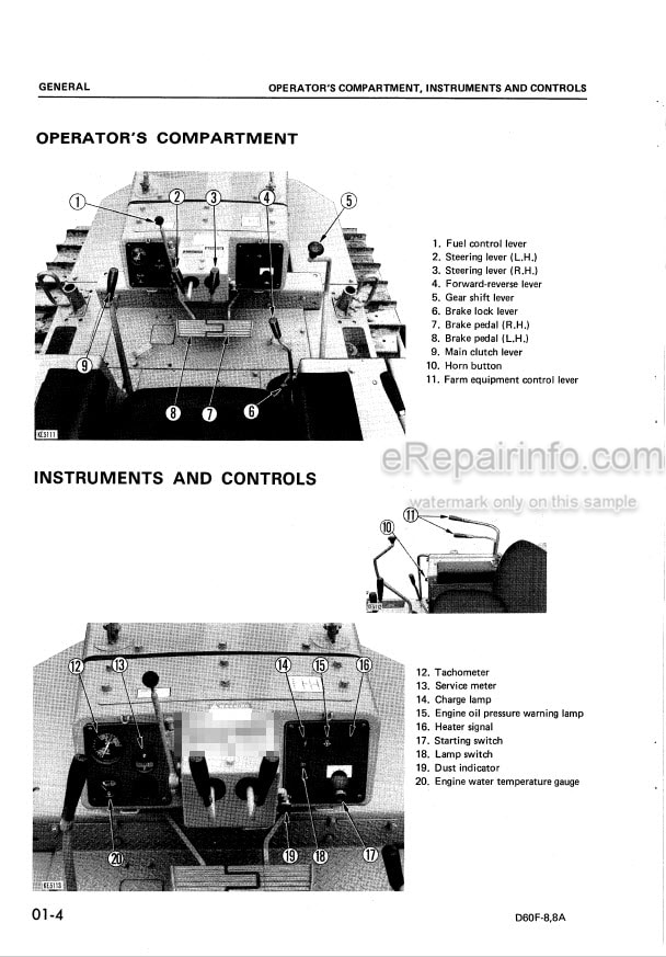 Photo 9 - Komatsu D60F-8 D60F-8A Shop Manual Bulldozer SEBM014S0801 SN 45001-