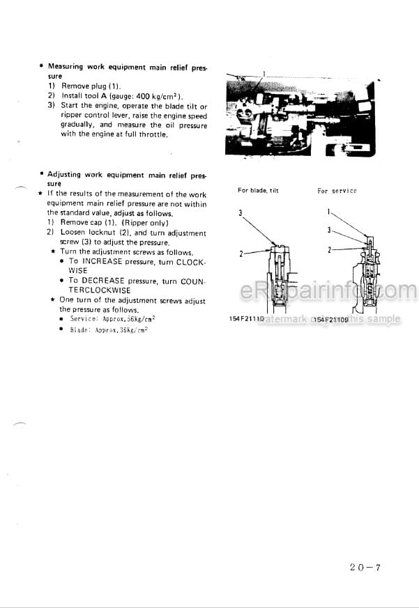 Photo 3 - Komatsu D85A-21 Shop Manual Trimming Dozer SEBM001600 SN 36090-