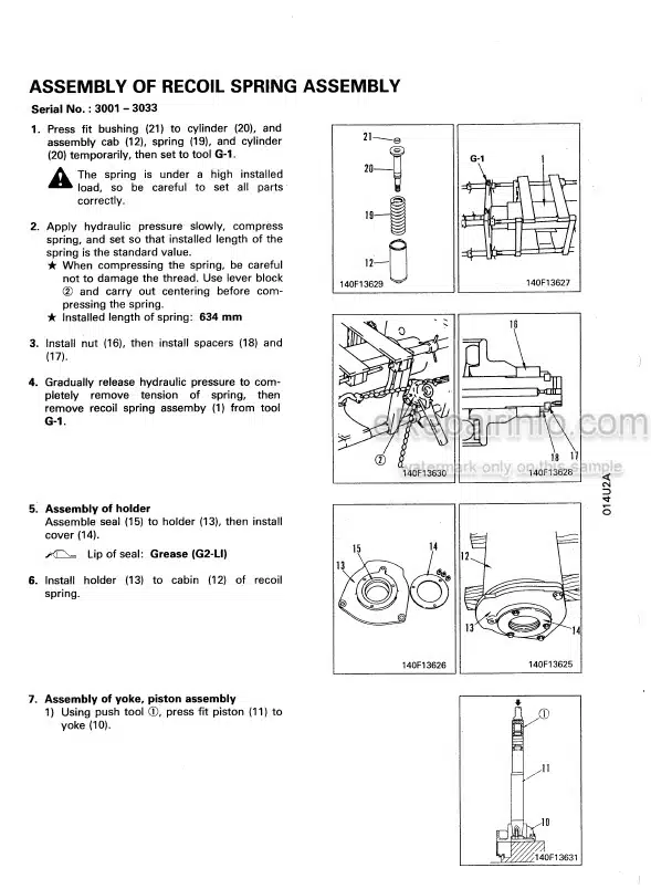 Photo 7 - Komatsu D85E-SS-2 Shop Manual Bulldozer SEBM003002 SN 3001-