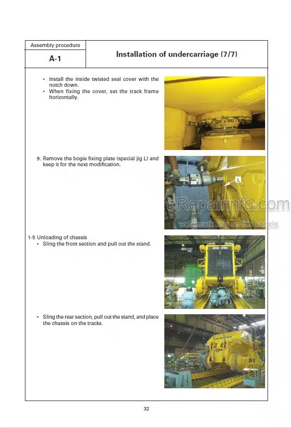 Photo 6 - Komatsu Galeo D275AX-5 Field Assembly Instruction Bulldozer SEAW003200 SN 20001-