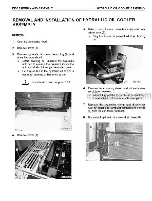 Photo 6 - Komatsu Avance PC300LL-6 Shop Manual Logging Excavator CEBM009500 SN 84001-