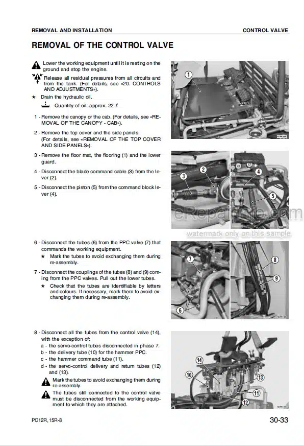Photo 2 - Komatsu PC12R-8 PC15R-8 Shop Manual Hydraulic Excavator WEBM000100 SN F30001- F20001-