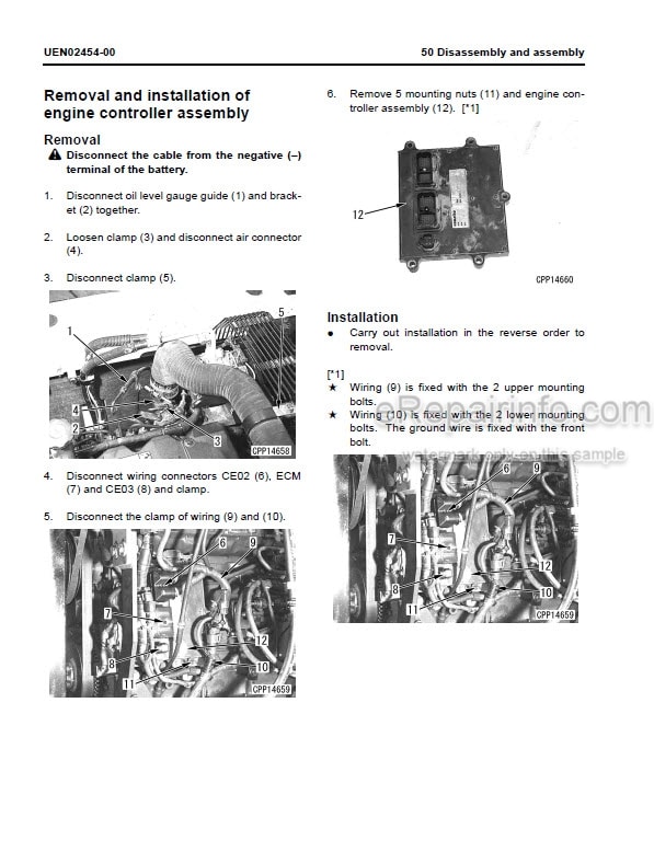 Photo 7 - Komatsu PC160LC-7 Shop Manual Hydraulic Excavator SN 10001-