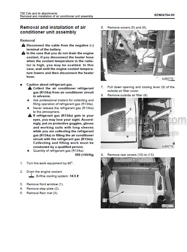 Photo 9 - Komatsu PC160LC-8 Shop Manual Hydraulic Excavator SEN04566-00TH SN C20001-
