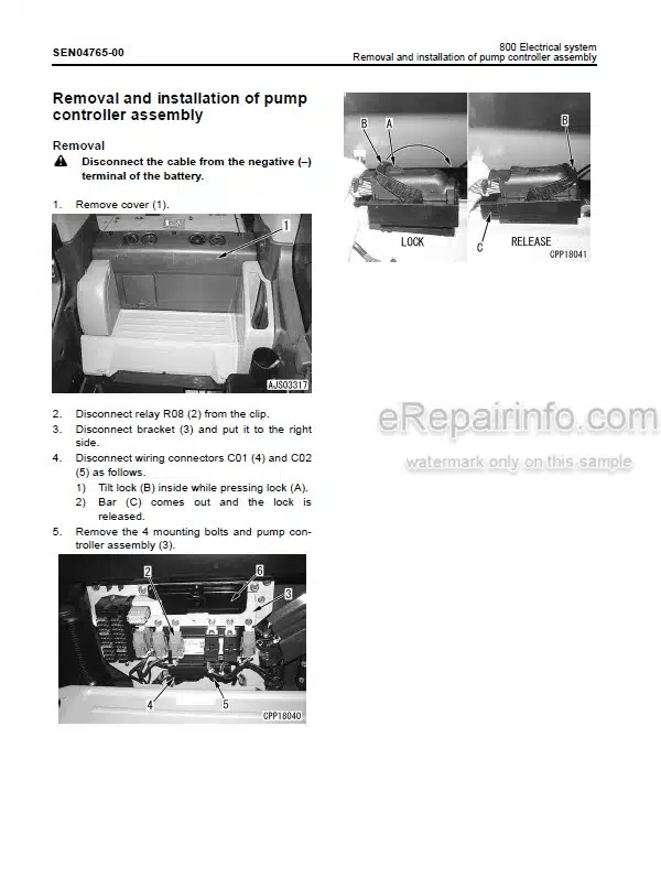 Photo 4 - Komatsu PC160LC-8 Shop Manual Hydraulic Excavator SEN04566-10 SN 25001-