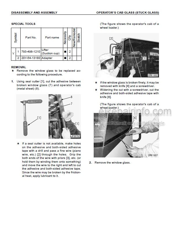 Photo 6 - Komatsu PC130-7 Shop Manual Hydraulic Excavator SEBM036303 SN 70001-
