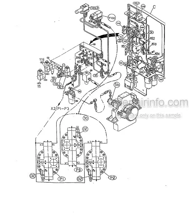 Photo 12 - Komatsu PC3000-1 Shop Manual Hydraulic Mining Shovel SMPC30006199 SN 6199