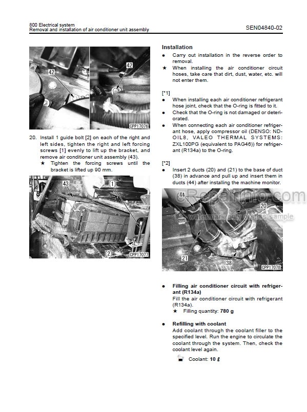 Photo 1 - Komatsu PC78US-8 Shop Manual Hydraulic Excavator SEN04543-10 SN 15001-
