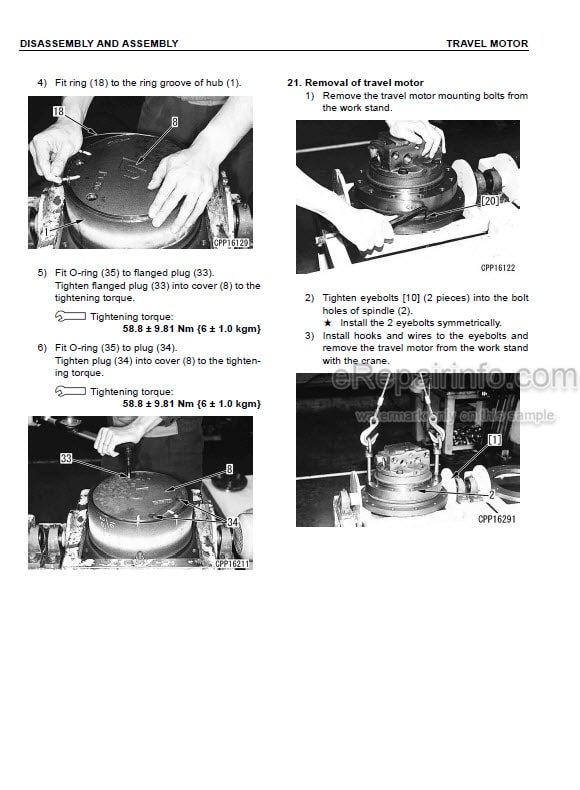 Photo 7 - Komatsu PC78US-8 Shop Manual Hydraulic Excavator SEN04543-10 SN 15001-
