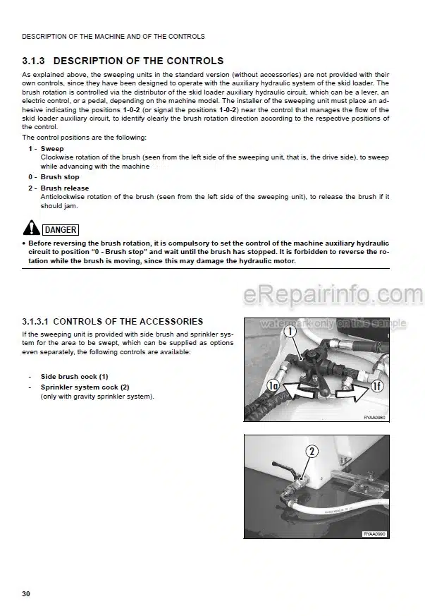 Photo 1 - Komatsu PS15 Operation And Maintenance Manual Sweeping Unit WEAM004200