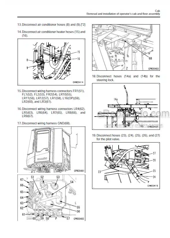 Photo 6 - Komatsu 100DE-272 Service And Operators Manual Loading Shovel Backhoe FAI100DE-272