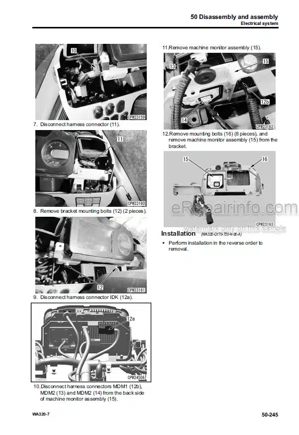 Photo 1 - Komatsu WA320-7 Shop Manual Wheel Loader SEN06202-00 SN 80001-