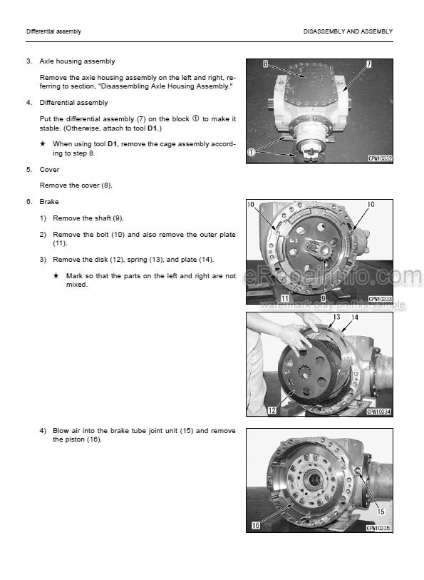 Photo 7 - Komatsu WA380-5 Shop Manual Wheel Loader SEBM024710 SN 60001-