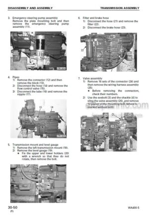 Photo 6 - Komatsu WA400-5H Shop Manual Wheel Loader VEBM210100 SN H50051-