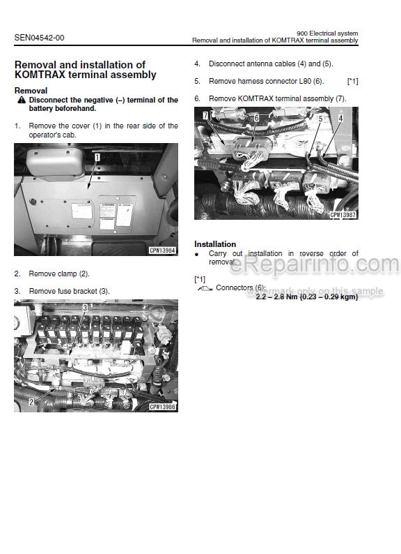 Photo 12 - Komatsu WA470-6LC WA480-6LC Shop Manual Wheel Loader VEBM660100