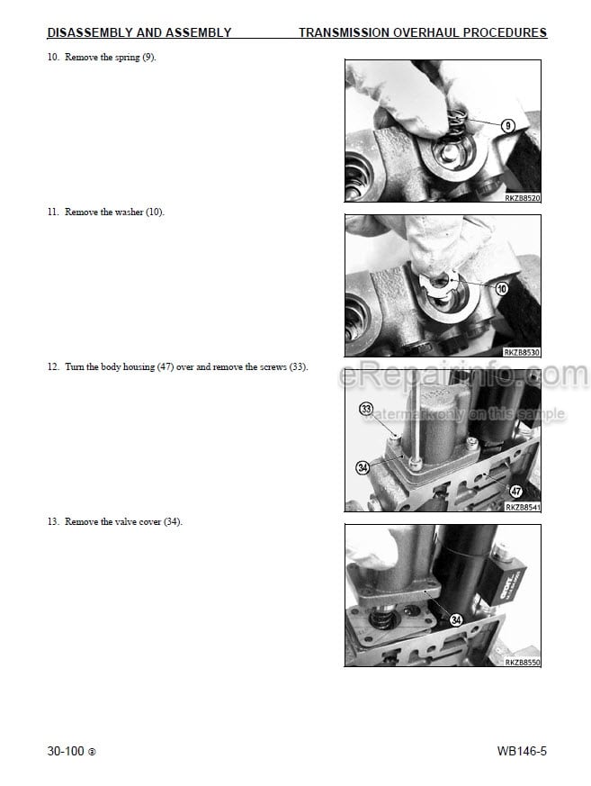 Photo 7 - Komatsu WB146-5 Shop Manual Backhoe Loader CEBM016503 SN A23001-