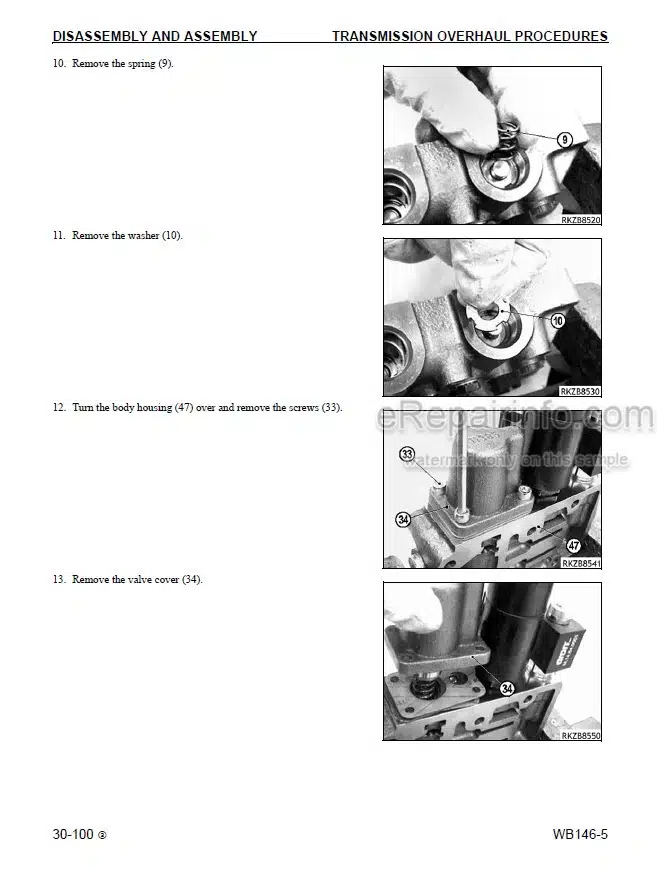 Photo 7 - Komatsu WB142-5 Shop Manual Backhoe Loader CEBM018903 SN A13001-