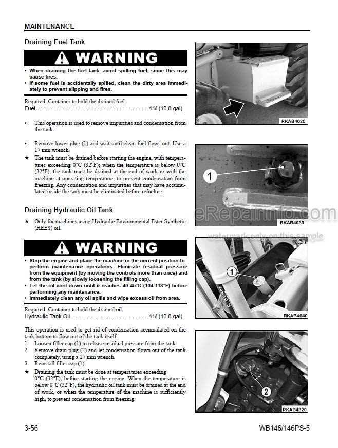 Photo 2 - Komatsu WB146-5 WB146PS-5 Operation And Maintenance Manual Backhoe Loader CEAM016605