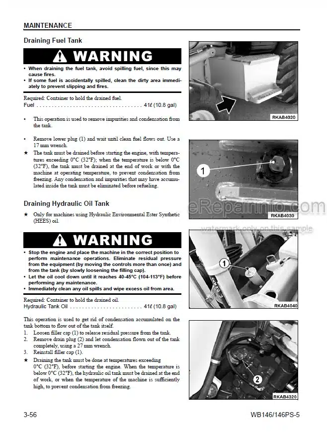 Photo 6 - Komatsu WB156-5 WB156PS-5 Operation And Maintenance Manual Backhoe Loader CEAM016705