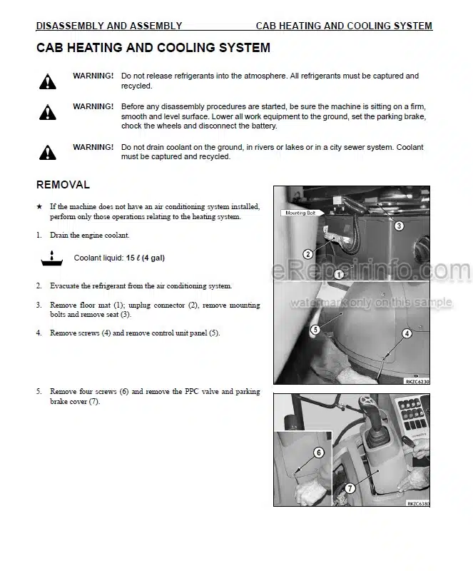 Photo 7 - Komatsu WB146-5 Shop Manual Backhoe Loader CEBM016503 SN A23001-