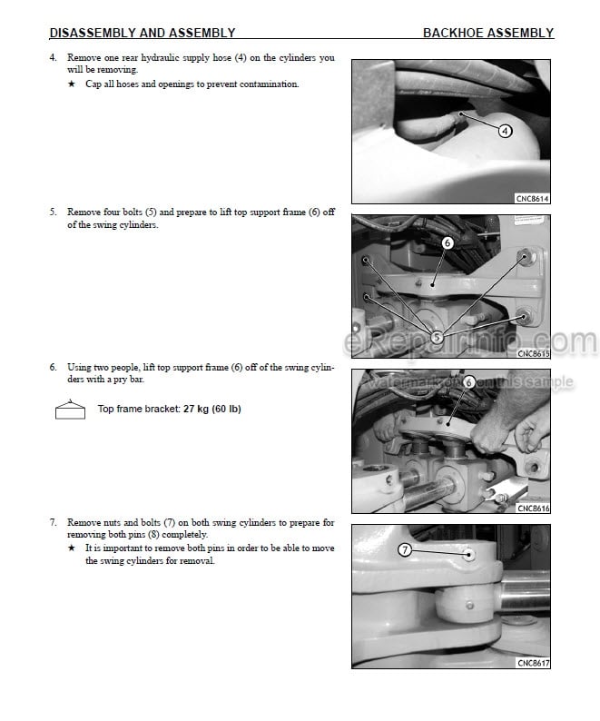 Photo 3 - Komatsu WB156-5 Shop Manual Backhoe Loader CEBM016602 SN A63001-