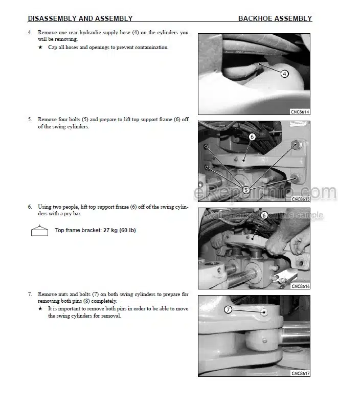 Photo 6 - Komatsu WB156PS-5 Shop Manual Backhoe Loader CEBM002201 SN A73001-