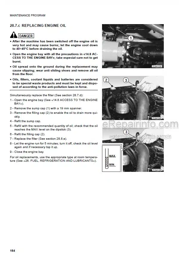 Photo 6 - Komatsu WB90-1 WB92-1 WB100-1 Operation And Maintenance Manual Backhoe Loader EEAM005001