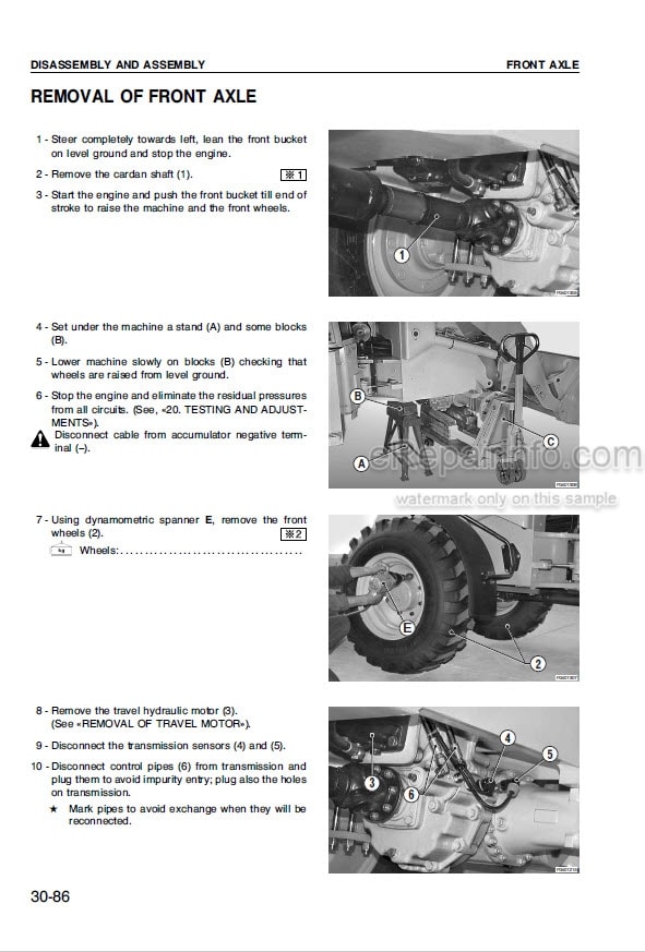 Photo 2 - Komatsu WB70A-1 Shop Manual Backhoe Loader WEBMWB7000 SN F10001-