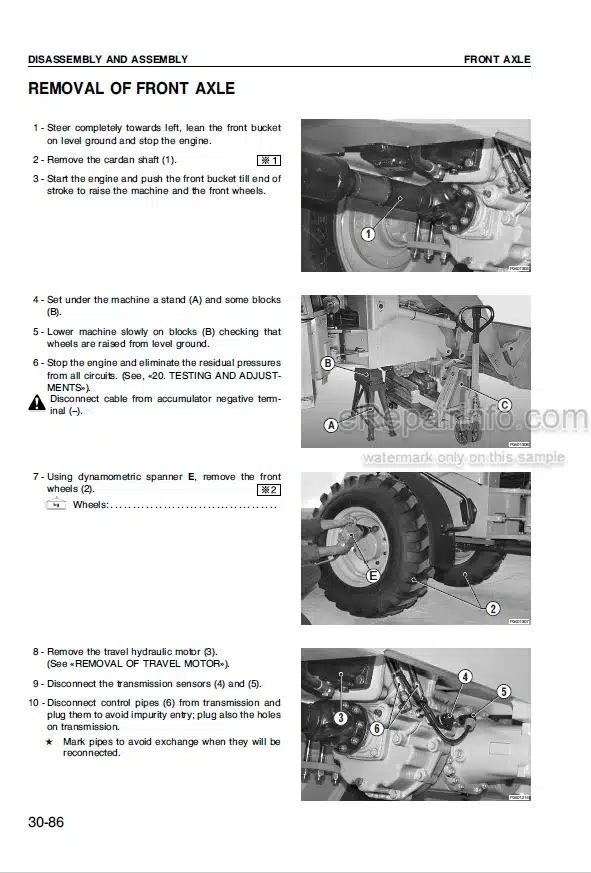Photo 6 - Komatsu WB91R-5 Shop Manual Backhoe Loader WEBM007600 SN F00003-