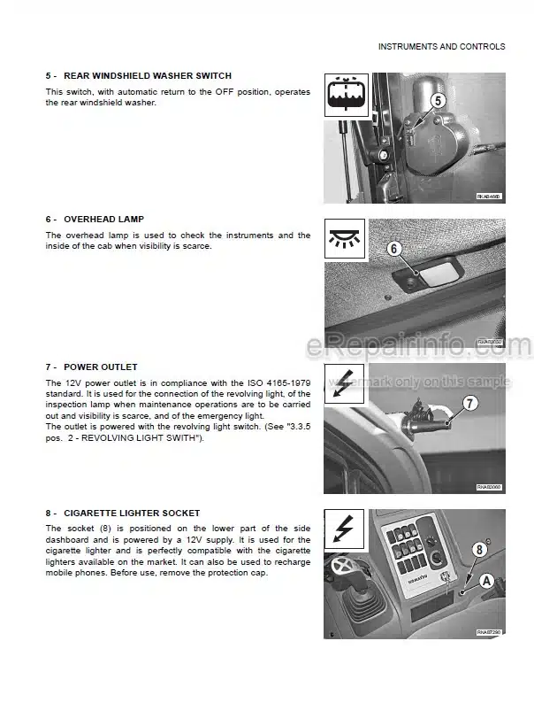 Photo 7 - Komatsu WB90-1 WB92-1 WB100-1 Operation And Maintenance Manual Backhoe Loader EEAM005001